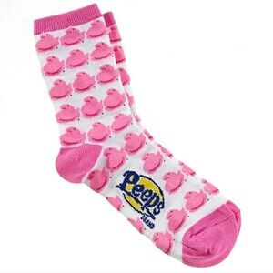 Just Born Peeps Socks Pink Chicks Womens Medium 6-11 Easter Novelty New OOS
